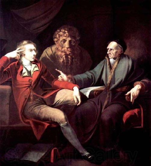 Henry Fuseli The artist in conversation with Johann Jakob Bodmer Germany oil painting art
